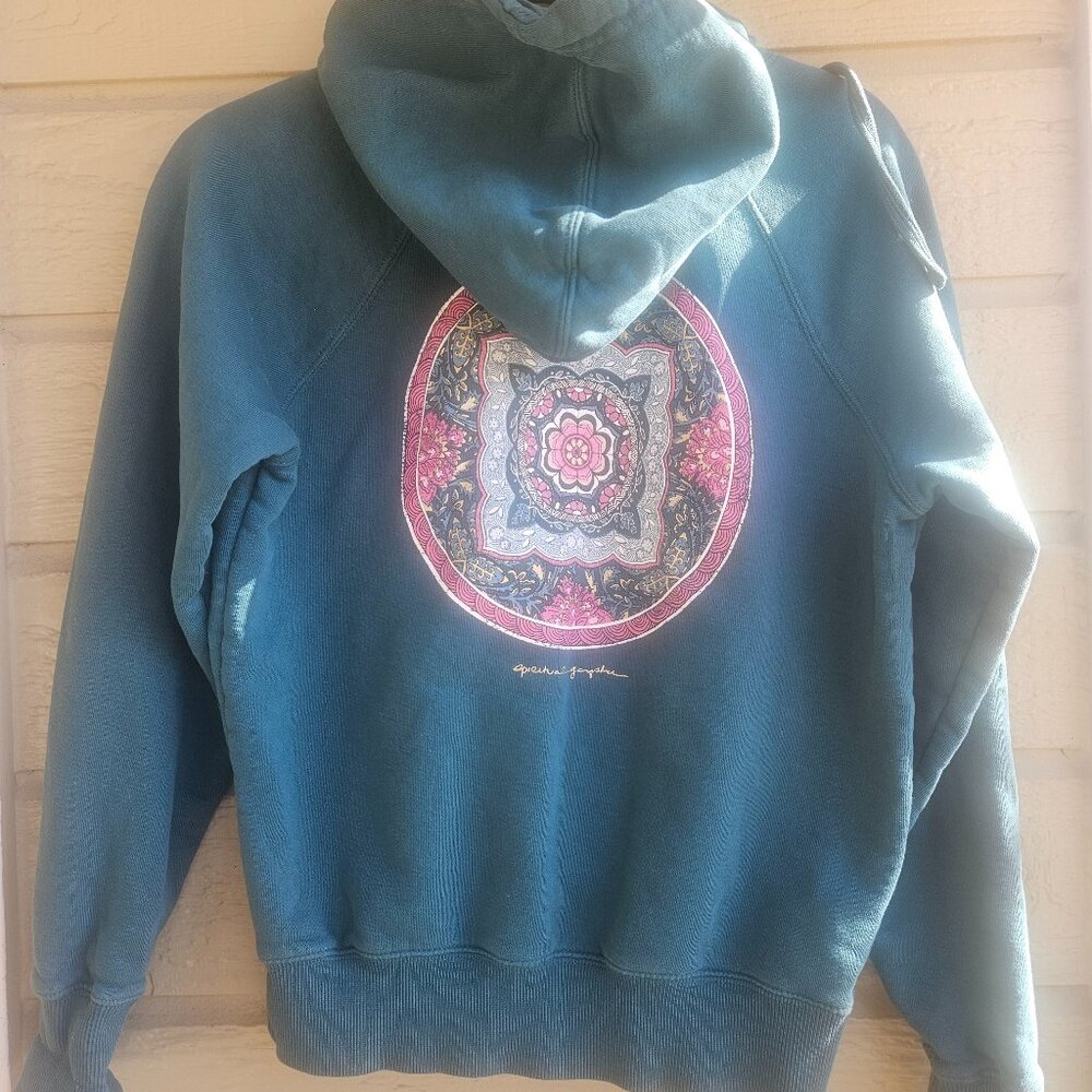 Spiritual gangster teal medallion extra small pull over hoodie